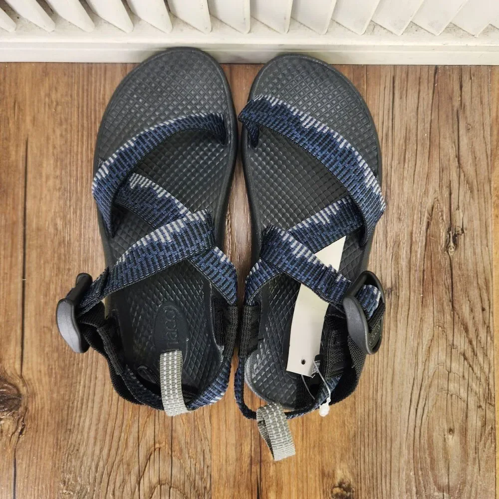 Chaco Z/1 Ecotread Kids Sz 13M Amp Navy Adjustable Hiking Outdoor Sandals Shoes